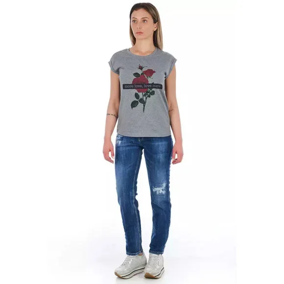 Frankie Morello Blue Cotton Jeans & Pant